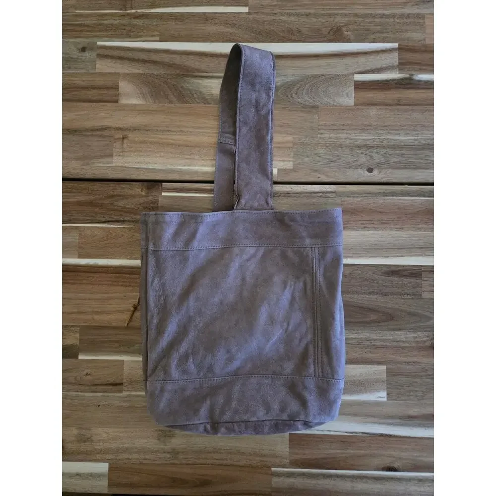 Vintage W.B. Place & Co. Suede Sling Backpack + Pouch Set Tan USA Made Pliable